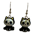 Skeleton Kitty Drop Earrings