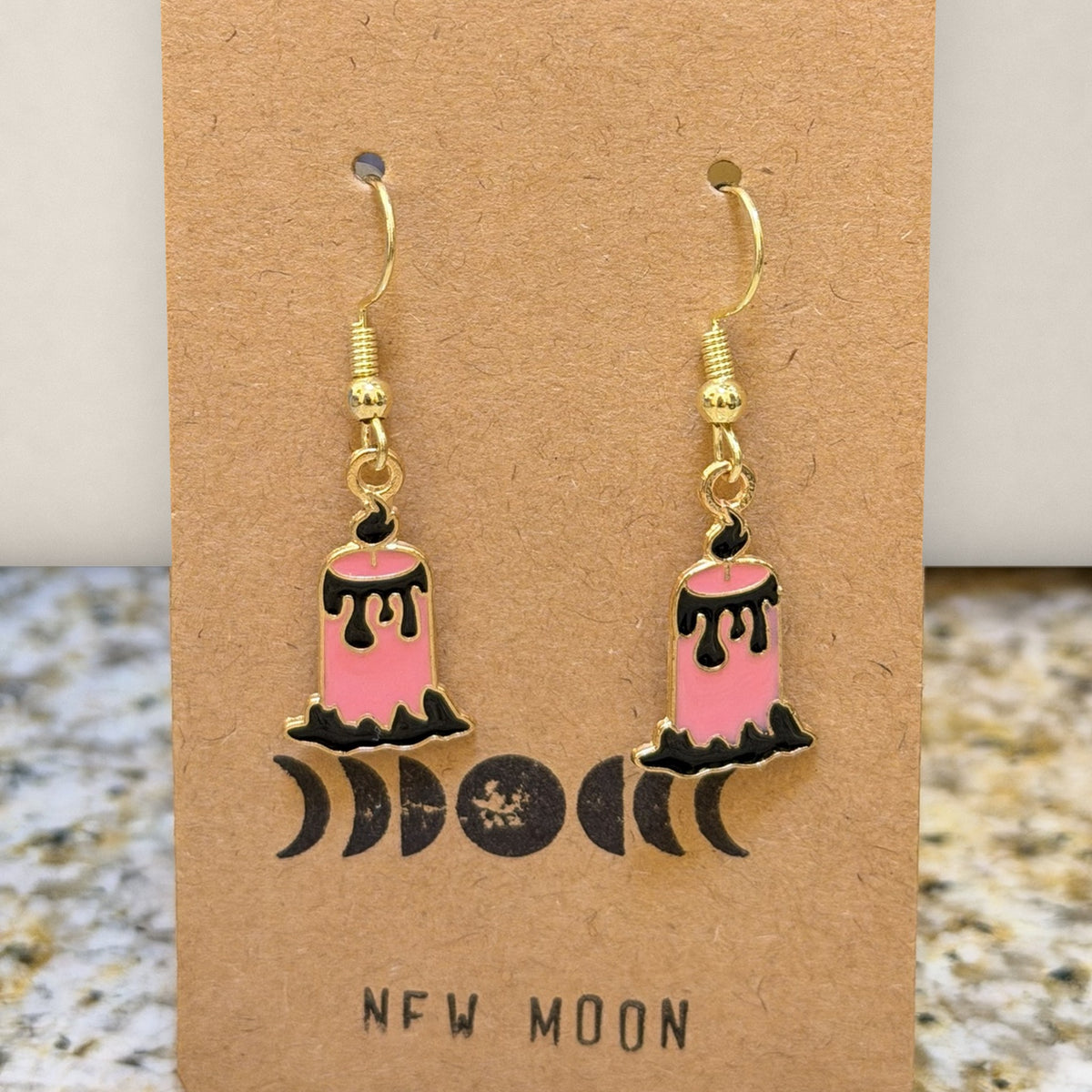 Drippy Pink Candle Drop Earrings