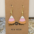 Pink Candy Corn Drop Earrings