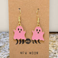 Pink Ghost Drop Earrings