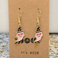 Heart-Eyes Witch Ghost Drop Earrings